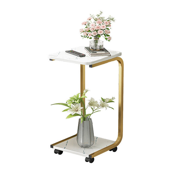 1PC Adjustable Office Organizer - 2-Level Desktop Shelf for Printer/Notebooks (11.81×11.81×19.69in) - Multi-Purpose Workspace Storage System
