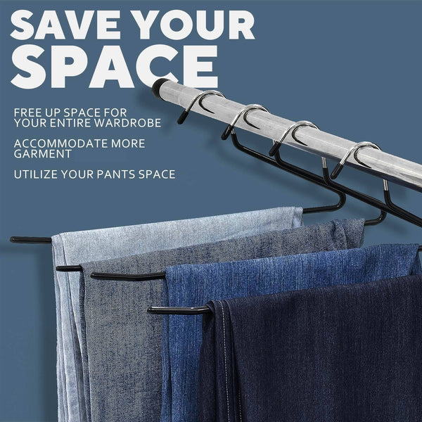 10pcs Space-saving Goose Z-shaped Pants Hanger Durable Metal Material Multi-functional Pant Storage Household Supplies, Clothing Store Pants Display Clothes Rack