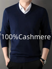 100% Cashmere Men'S Sweater Perfect for Casual Comfort Business Layering The Fabric Is Soft Exceptionally Warm
