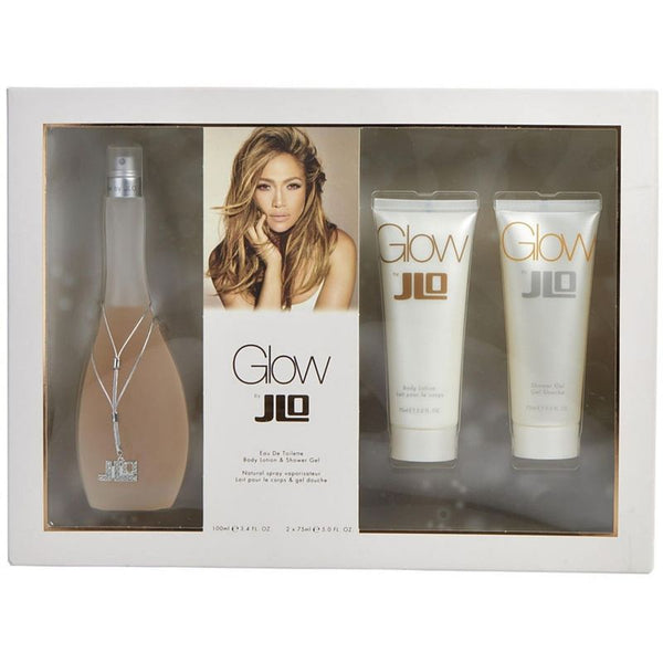 Jennifer Lopez Glow EDT Gift Set: 50Ml EDT Spray - Body Lotion 75Ml - Shower Gel 75Ml