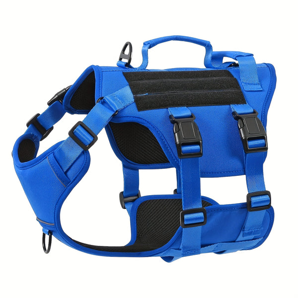 Reflective No-Pull Dog Harness for Large Breeds - Escape-Proof, Soft Padded Full Body Vest with Adjustable Straps & Dual Handles, Ideal for Walking, Hiking & Training - Black Checkered Design
