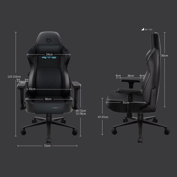 ONEX RTC Ergoglide Gaming Chair, Black/Blue