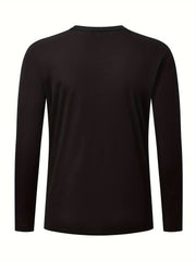 7pcs Men's Long Sleeve Crewneck Shirts in Black, Khaki, Gray, Navy, Burgundy, Army Green, and White - Quick-Dry Athletic Tops for Fitness, Casual Outdoor Wear, and Slimming Workout Apparel