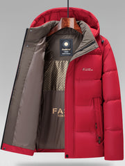 2024 Winter New Arrival Men's Outdoor Casual Padded Storm Jacket with Detachable Hood, Thickened Warm Fashionable Men's Outerwear