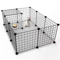 Pet Playpen Metal Wire Fence 12 Panel Enclosure Indoor Outdoor Guinea Pig Rabbit Small Animals Cage, Dog Playpen, Cat Playpen, Small Animal Playpen, Pet Playpen, Dog Fence for Puppy, Rabbit, Kitten, Hamster, Guinea Pig, Turtle, Hedgehog, 24 Plastic Buckle