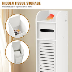 Bathroom Floor Storage Cabinet PVC Storage Unit Bathroom Cabinets Corner Organizer Cupboard for Bathroom Living Room Kitchen Toilet