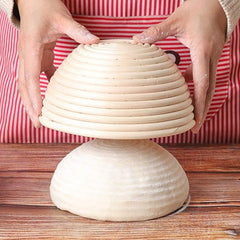 Proofing Basket Round 9.84 Inch, Natural Rattan Bread Proofing Basket with Cloth Liners, Proofing Bread Basket, Bread Making Accessories
