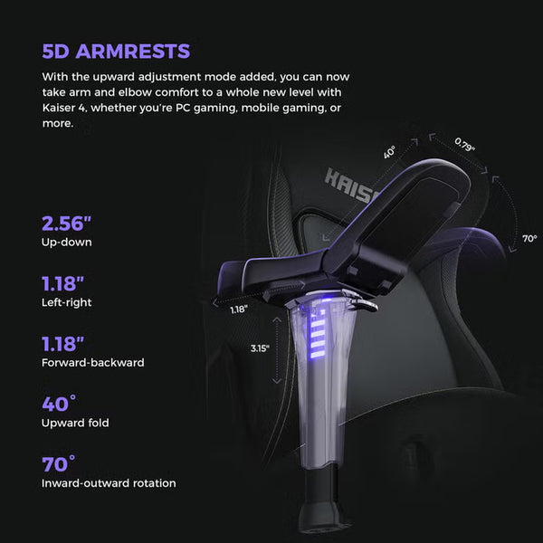 Anda Seat Kaiser 4 Series Extra Large Gaming Chair, Black