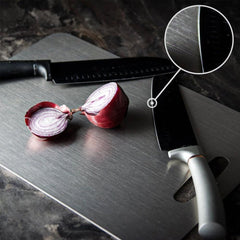 Three Stainless Steel Plates, Sturdy And Easy to Maintain, Suitable for Cutting Fruits, Vegetables, Meat, And Bread, Equipped with Safe Cutting Boards, Easy to Clean Kitchen Preparation Mats, Meals, Cutting Boards, Multifunctional Kitchen Tools
