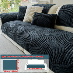 1pc Plush Non-Slip Sofa Cover, Modern Luxury, Pet-Friendly, Breathable, Fashionable Home Decor
