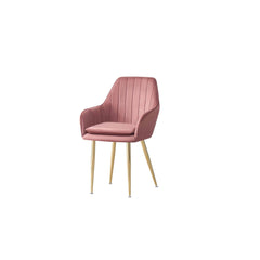 MOF Velvet Dining Chairs Kitchen Chairs Living Room Chairs with Sturdy Metal Legs Reception Chairs with Backrest and Padded Seat