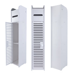 Bathroom Floor Storage Cabinet PVC Storage Unit Bathroom Cabinets Corner Organizer Cupboard for Bathroom Living Room Kitchen Toilet