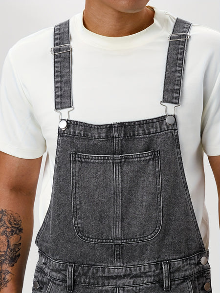 Men'S Casual Washed All-Match Denim Overalls