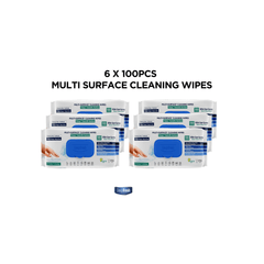 Deep Fresh Multi Surface Cleaning Wipes White Soap Scented 6 x 100pcs