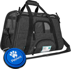 Petami Premium Airline Approved Soft-Sided Pet Travel Carrier | Ideal for Small - Medium Sized Cats, Dogs, and Pets | Ventilated, Comfortable Design with Safety Features (Small, Pink)