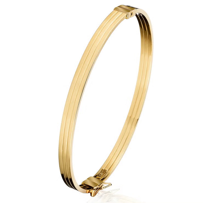14Ct Yellow Gold Fancy Bangle
