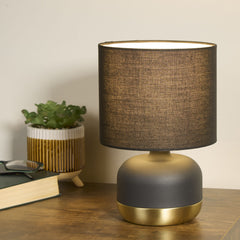 Black & Gold Touch Lamp