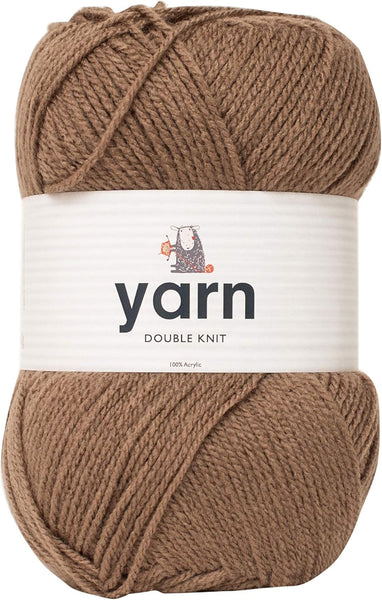 Korbond DK Beige Yarn - 100G Acrylic Wool - Lightweight, Hypoallergenic & Durable Double Knit Crochet Yarn Knitting Wool (290M Total)