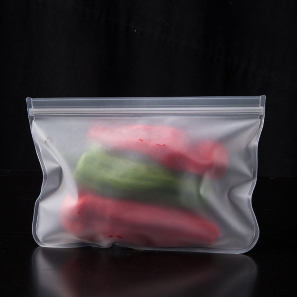 Set of 8 Dishwasher-Safe Reusable Bags, Leak-Resistant Freezer Bags, Ideal for Storing Food During Travel