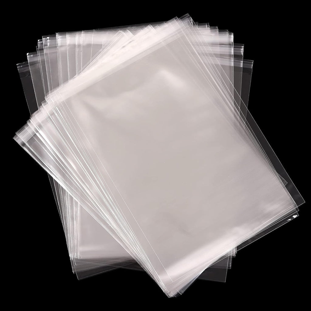 A4 Clear Self-Adhesive Bags 100 Pack, 22X30Cm Self Sealing Cellophane Display Bags/Sealable Bags, Food Safe, A4 Cello Bags OPP for Cookies,Cards,Envelopes,Pictures