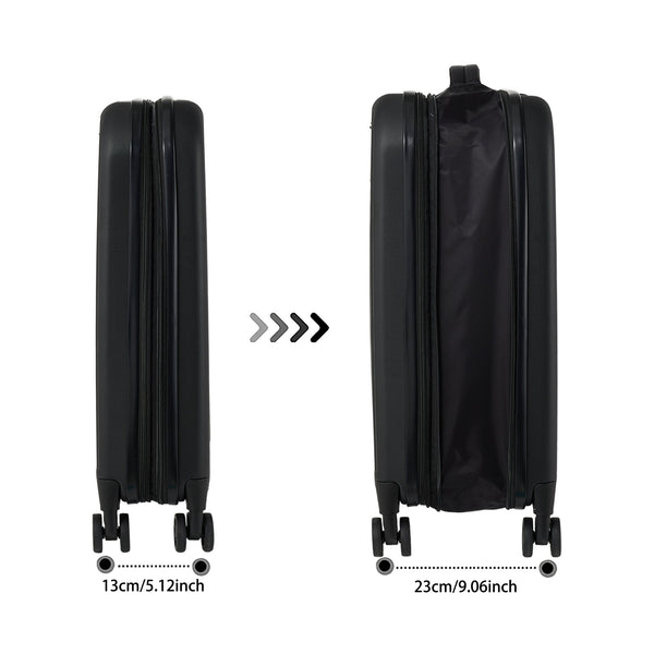 Foldable 20 Inch Trolley Luggage, Compact Carry-On Travel Suitcase, Durable Collapsible Luggage with Adjustable Handle, Ideal for Holiday Vacations, Train Journeys and Easy Storage At Home, 1pc