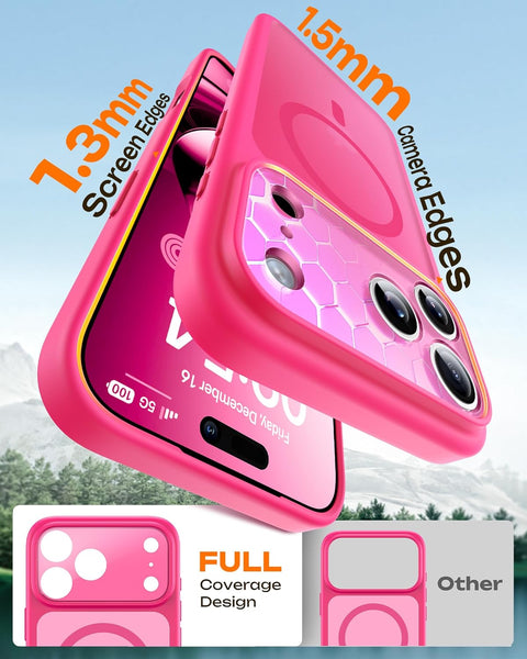 TOCOL Magnetic for Iphone 17 Pro Max Case 6.9-Inch, Compatible with Magsafe, Full Camera Protection, Built-In Magnetic Ring, Drop Protection Shockproof Translucent Matte Phone Cover