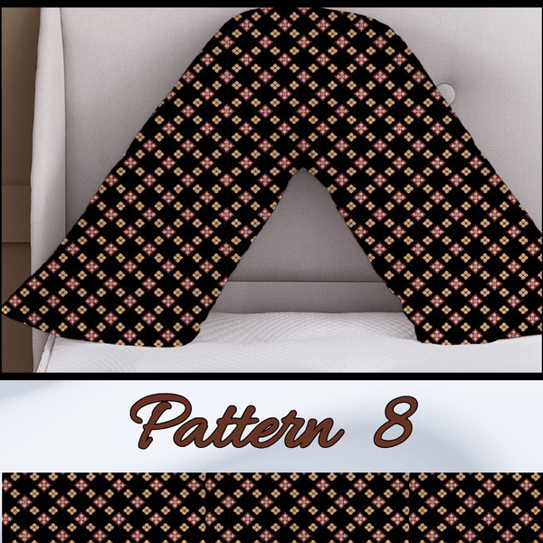 T&T Printed V Pillow Covers Easy Care Head Back Neck Maternity Support 74x34cm
