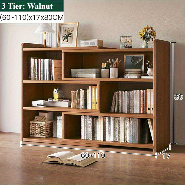 Multi-layer Desktop Storage Rack, Dormitory Office Cosmetic Stationery Book Storage And Bookcase Finishing Rack, Expandable Bookshelf, Space Saving, Backless