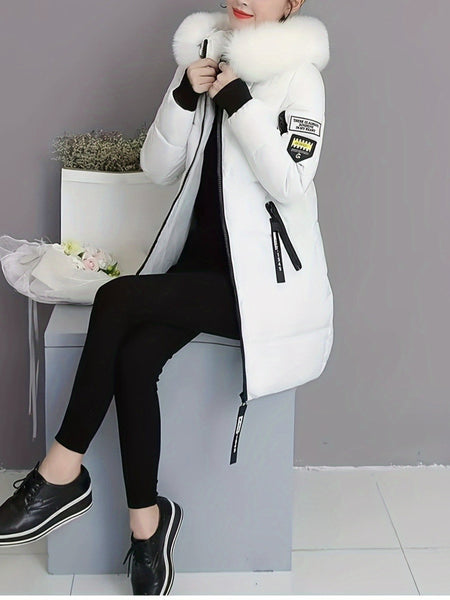 Women's thick and warm winter coat - Cold-proof jacket, suitable for daily and formal occasions - Fashionable outerwear, Women's winter clothing, formal coat, casual coat, mid-length design, easy to care for material, durable fabric