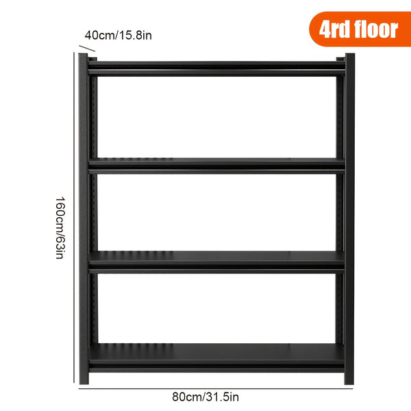 Heavy-Duty Shelving Unit Capable of Holding 1360.78 KG, Designed for Metal Shed Storage. Available in 3, 4, Or 5 Tiers, These Garage Shelves Are Perfect for Organizing Your Warehouse, Workshop, Standing Shelf
