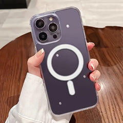 High-Definition Clear Magnetic Phone Cover Featuring a Non-Intrusive Screen Protector, Sturdy Back, And Flexible Edges. Designed to Prevent Falls, Compatible with Iphone 11 Through 17 Series, And Supports Mag-Safe!