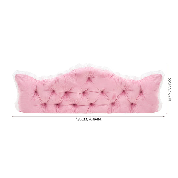 Large Ultra-Soft Comfortable Plush Backrest Pillow, Princess Style Reading Cushion, Neck and Back Support, Luxurious Fashionable Home Style Multifunctional Lace Ruffled Headboard Cushions, Suitable for Bedroom, Living Room, Dorm, Sofa Home Decor, Machine