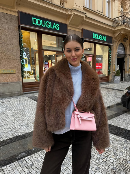 Faux Winter Warm Fashion Plush Top Short Coat for Women