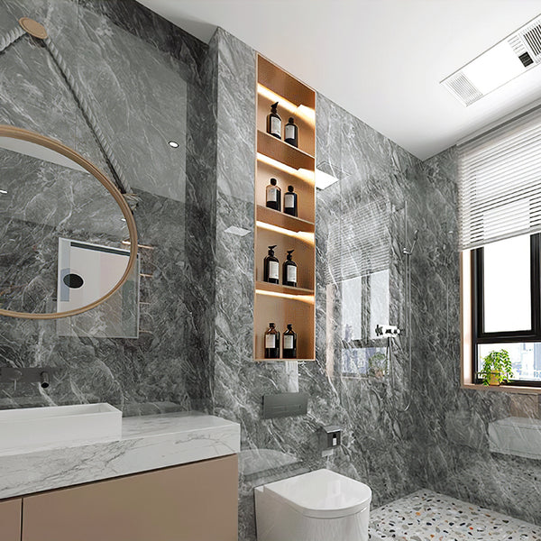 10 Pack Tile Stickers Large Self Adhesive Wall Tiles Bathroom Waterproof Stick on Bathroom Tiles Marble Tiles for Bathroom Walls Stick on Tiles Kitchen Subway 60x30cm