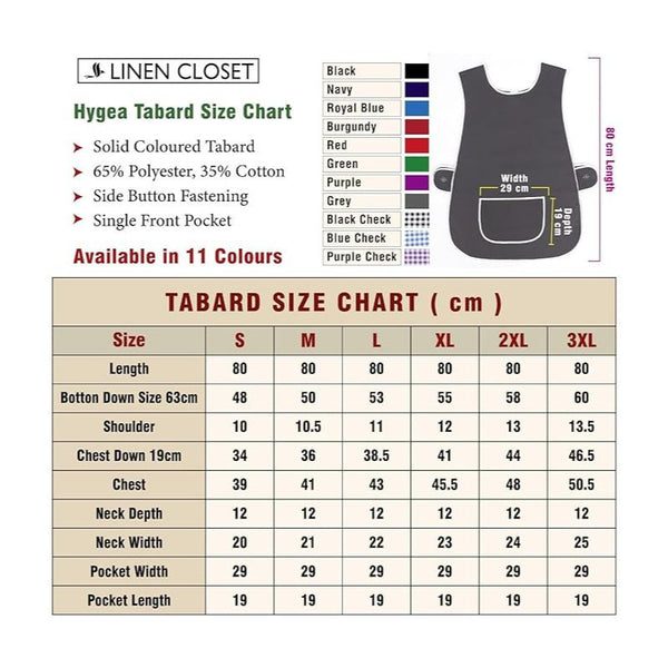 Tabard Apron | Aprons for Men, Women, and Ladies | Professional Cooking Aprons with 2 Pockets | Adjustable Kitchen Apron for Baking, BBQ, Grilling, Gardening, Crafting, Cleaning, Painting, Barista, Restaurant Work | Cute & Stylish Gift Apron for Mom, Sist