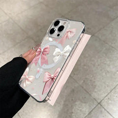 Phone Case - Cartoon Butterfly Pattern Mobile PHONE Case, Acrylic Transparent Magnetic Soft Shell, Suitable for Iphone 17 16 15 14 13 12 11 PROMAX AIR PLUS Anti-Fall, Lightweight AND DURABLE, Support Wireless Charging