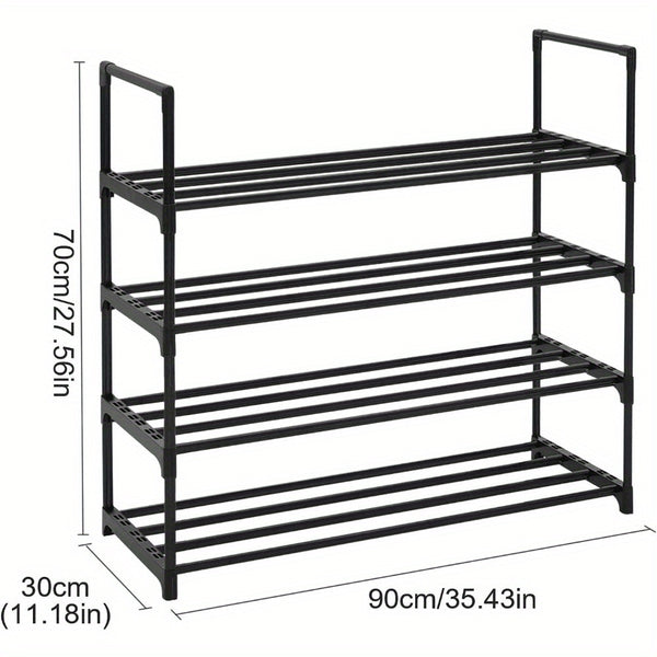 4-Layer Metal Shoe Rack Shoe Storage Organizer Shoe Storage Rack Save Space Used In Living Room Passage Corridors And Cloakrooms
