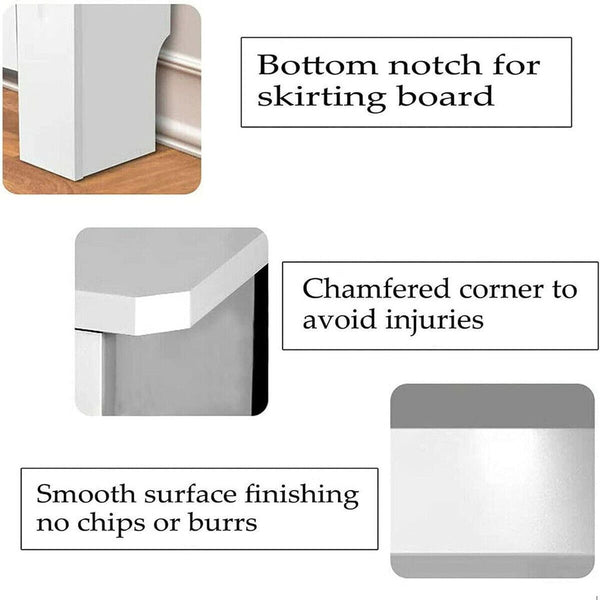 Radiator Cover Cabinet Large Small Wooden Radiator Cover, White Wood Painted MDF Cabinet Heater Cover Cabinet, Slats, Grill, Wood Top Shelf Easy Assembly for Living Room, Hallway, Bedroom Decoration