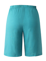 Circle 3pcs Set Standard Size Women's Shorts Casual Beach Pants with Pockets