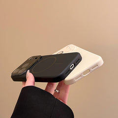 Phone Case - A Premium Minimalist Orange Magnetic Phone Case with Lens Protection, Fingerprint Resistance, And Wireless Charging Support, Designed for The for Iphone 17/16/15/14/13 Pro Max/Plus. This Stylish Business Phone Protector Features Precise