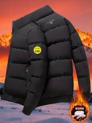 2026 New Men's Winter Warm Jacket | Stand Collar Windproof Thickened Winter Coat, Valentine's Day Gift, Versatile for Commuting and Casual Wear, Available in Blue/Beige/Black, Christmas Outdoor Warm New Men's Clothing for Camping,