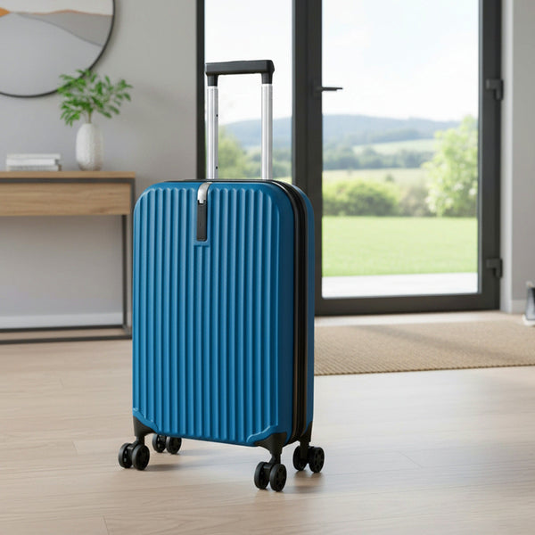 Foldable 20 Inch Trolley Luggage, Compact Carry-On Travel Suitcase, Durable Collapsible Luggage with Adjustable Handle, Ideal for Holiday Vacations, Train Journeys and Easy Storage At Home, 1pc