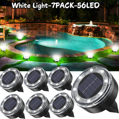 56LED 40LED Solar Ground Lights, 7/5-Pack Solar Statue Lights, IP44 Outdoor Decorative Lights, Upgraded LED Flat Landscape Lighting, Suitable for Outdoor Pathways, Gardens, Courtyards, And Driveways