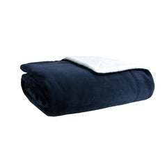 Life Comfort Ultimate Faux Fur Navy Throw, 152 X 177 Cm