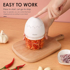 Mini Electric Food Chopper 250ML – Portable Garlic Chopper, Onion Cutter and Small Food Processor for Home or Travel