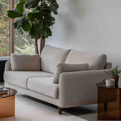 Gallery Oakwood Natural 3 Seater Fabric Sofa