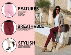 Women’s High-Waisted Stretch Jeans LOOK Jeggings Slim Fit Skinny Denim Trousers – Comfortable, Soft, Pull-On Elastic Waist Pants for Shaping Body Contour, Casual Everyday Wear, Lightweight, Breathable, Stretchy Jean Leggings, Fashion Essentials, Slimming