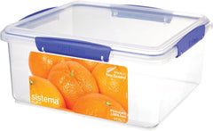 Sistema KLIP IT Food Storage Container | 7 L | Stackable & Airtight Fridge/Freezer Food Box with Lid | Bpa-Free Plastic | Blue Clips | 1 Count