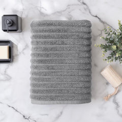Welhome Bumpy Texture 100% Cotton Bath Towel in Blue, 76 X 147 Cm