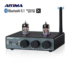 T1 PRO Vacuum Tube Preamplifier Amplifiers Home Audio RCA Bluetooth Input Bass Treble Control Hifi Stereo AUX 12V Trigger